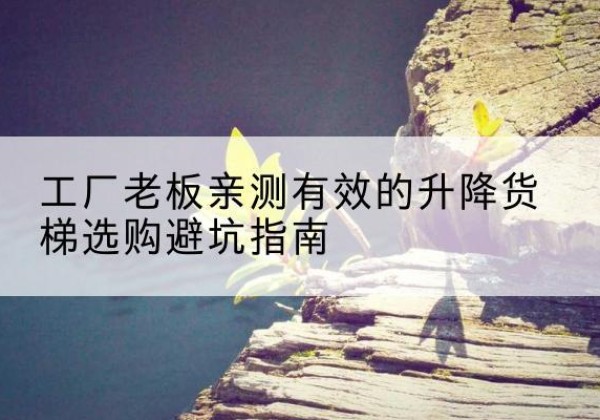 扎赉特旗升降货梯怎么选-工厂老板亲测有效的升降货梯选购避坑指南